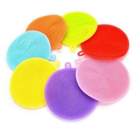 Benhaida Multipurpose Reusable Silicone Kitchen Cleaning Brush Washing Scrubber Sponge